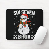 Dabbing Santa Snowman 6 7 Meme Christmas Six Seven Mousepad (Mit Mouse)