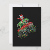 Dabbing Santa T Rex Monster Truck Weihnachtsmonste Einladung (Vorderseite)