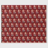 Dabbing Santa Trump | Trump Weihnachten Geschenkpapier (Flach)