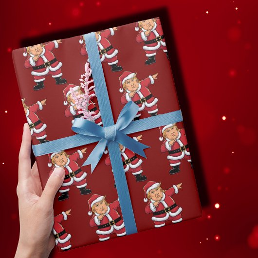 Dabbing Santa Trump | Trump Weihnachten Geschenkpapier