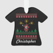 Dabbing Santa Ugly Weihnachtssüßer Ornament (Rückseite)