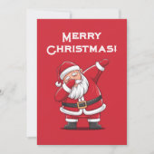 Dabbing Santa Weihnachtskarte Feiertagskarte (Vorderseite)