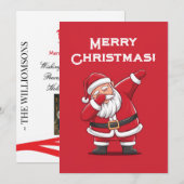 Dabbing Santa Weihnachtskarte Feiertagskarte (Vorne/Hinten)