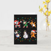 Dabbing Santa Xmas Lights Kids Girls Boys Christma Karte (Gelbe Blume)