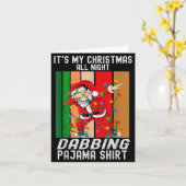 Dabbing Santaclaus All Christmas Night Dab Dance Karte (Gelbe Blume)