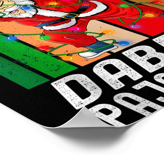 Dabbing Santaclaus All Christmas Night Dab Dance Poster (Ecke)