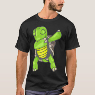 Dabbing-Schildkröte Cooles Meer Tier Fischliebhabe T-Shirt