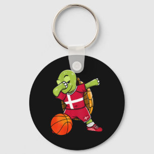 Dabbing-Schildkröte Dänemark Trikot Dänische Skele Schlüsselanhänger