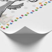 Dabbing Schnauzer Weihnachtsfest Geschenkpapier (Ecke)