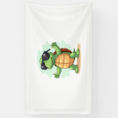Dabbing Sea Turtle Animal Lover Rettete die Schild (Vertikal)