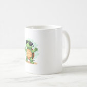 Dabbing Sea Turtle Animal Lover Rettete die Schild Kaffeetasse (VorderseiteRechts)