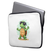 Dabbing Sea Turtle Animal Lover Rettete die Schild Laptopschutzhülle (Vorderseite Links)