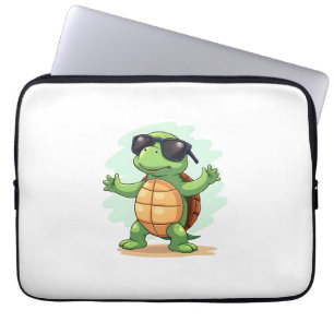 Dabbing Sea Turtle Animal Lover Rettete die Schild Laptopschutzhülle