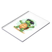 Dabbing Sea Turtle Animal Lover Rettete die Schild Notizblock (Linke Seite)