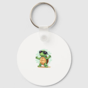 Dabbing Sea Turtle Animal Lover Rettete die Schild Schlüsselanhänger
