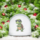 Dabbing Sea Turtle Animal Lover Rettete die Schild Schneekugeln (Weihnachten)