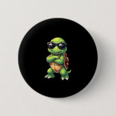 Dabbing Sea Turtle Animal Lover Save The Turtles ( Button (Vorderseite)