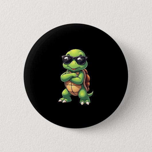 Dabbing Sea Turtle Animal Lover Save The Turtles ( Button (Vorderseite)