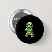 Dabbing Sea Turtle Animal Lover Save The Turtles ( Button (Vorne & Hinten)