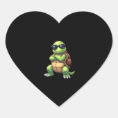 Dabbing Sea Turtle Animal Lover Save The Turtles ( Herz-Aufkleber (Vorderseite)