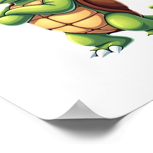 Dabbing Sea Turtle Animal Lover Save The Turtles ( Poster (Ecke)