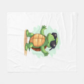 Dabbing Sea Turtle Animal Lover Save The Turtles T Fleecedecke (Vorderseite (Horizontal))