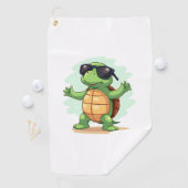 Dabbing Sea Turtle Animal Lover Save The Turtles T Golfhandtuch (Insitu)