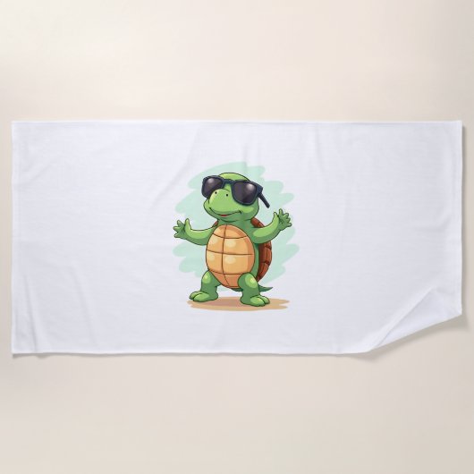 Dabbing Sea Turtle Animal Lover Save The Turtles T Strandtuch (Vorderseite)