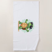 Dabbing Sea Turtle Animal Lover Save The Turtles T Strandtuch (Vorderseite)