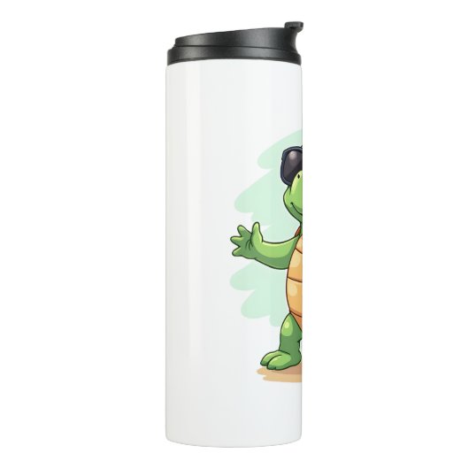 Dabbing Sea Turtle Animal Lover Save The Turtles T Thermosbecher (Nach links gedreht)