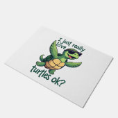Dabbing Sea Turtle I Just Really Love Turtles Ok_ Fußmatte (Schrägansicht)