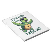 Dabbing Sea Turtle I Just Really Love Turtles Ok_ Notizblock (angewinkelt)