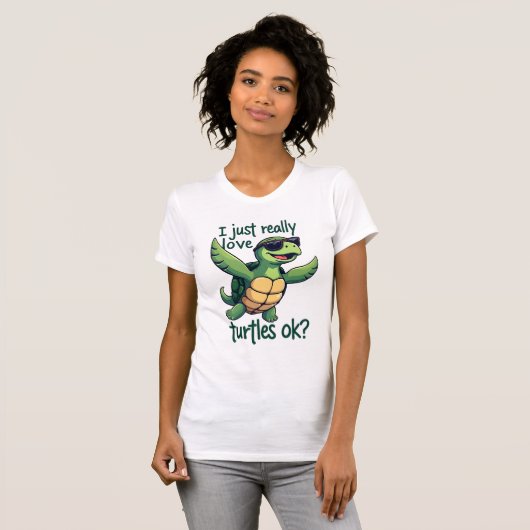 Dabbing Sea Turtle I Just Really Love Turtles Ok_ T-Shirt (Vorne ganz)