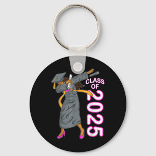 Dabbing Senior CL of 2025 Abschluss Geschenk Black Schlüsselanhänger