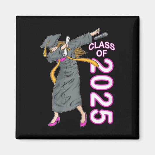 Dabbing Senior CL of 2025 Uni-Abschluß Gift Magnet (Vorne)
