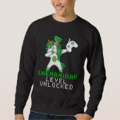Dabbing Shamrock Shenanigans Leprechaun Unicorn Ga Sweatshirt (Vorderseite)