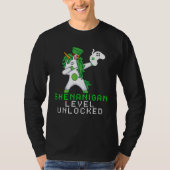 Dabbing Shamrock Shenanigans Leprechaun Unicorn Ga T-Shirt (Vorderseite)
