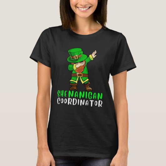 Dabbing Shamrock Shenanigans Leprechaun Unicorn Gn T-Shirt (Vorderseite)