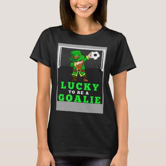 Dabbing Shenanigans Leprechaun Unicorn Soccer Goal T-Shirt (Vorderseite)