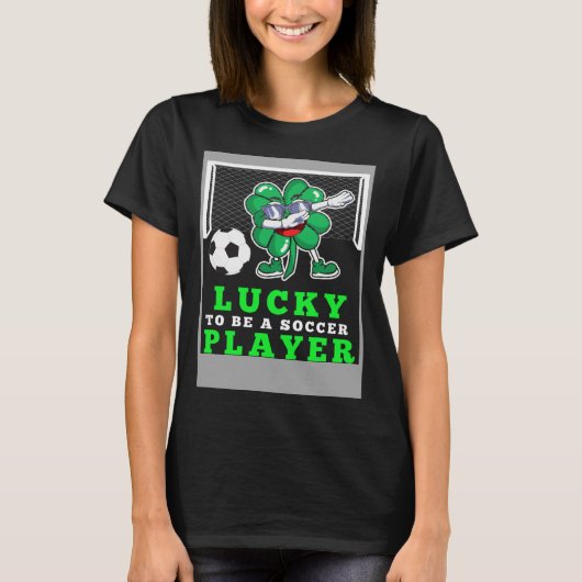 Dabbing Shenanigans Leprechaun Unicorn Soccer Play T-Shirt (Vorderseite)