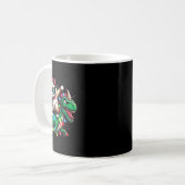 Dabbing Siamese Cat Xmas Lights Dinosaurier T Rex Kaffeetasse (Vorderseite Links)