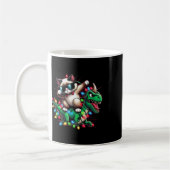 Dabbing Siamese Cat Xmas Lights Dinosaurier T Rex Kaffeetasse (Links)
