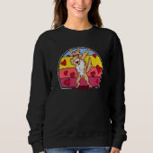 Dabbing Siberian Husky Heart Valentine's Day Dab D Sweatshirt (Vorderseite)