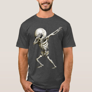 Dabbing Skeleton Art Funny Piratenflagge Halloween T-Shirt