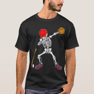 Dabbing Skeleton Baseball Halloween Kostümgeschenk T-Shirt