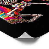 Dabbing Skeleton Cinco De Mayo Sombrero Poncho Mex Poster (Ecke)