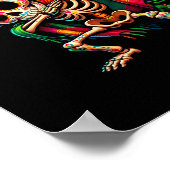 Dabbing Skeleton Cinco De Mayo Sombrero Poncho Mex Poster (Ecke)