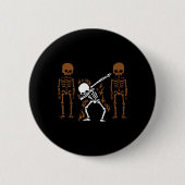 Dabbing Skeleton Dab Dance Halloween-Geschenk Button (Vorderseite)