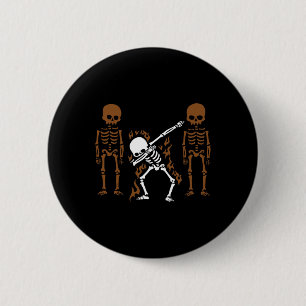 Dabbing Skeleton Dab Dance Halloween-Geschenk Button
