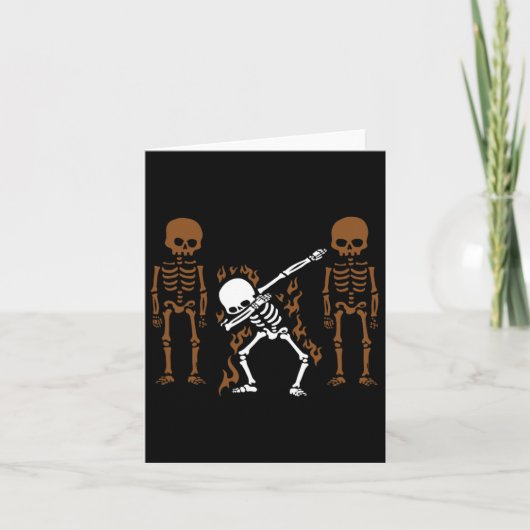 Dabbing Skeleton Dab Dance Halloween-Geschenk Karte (Vorderseite)